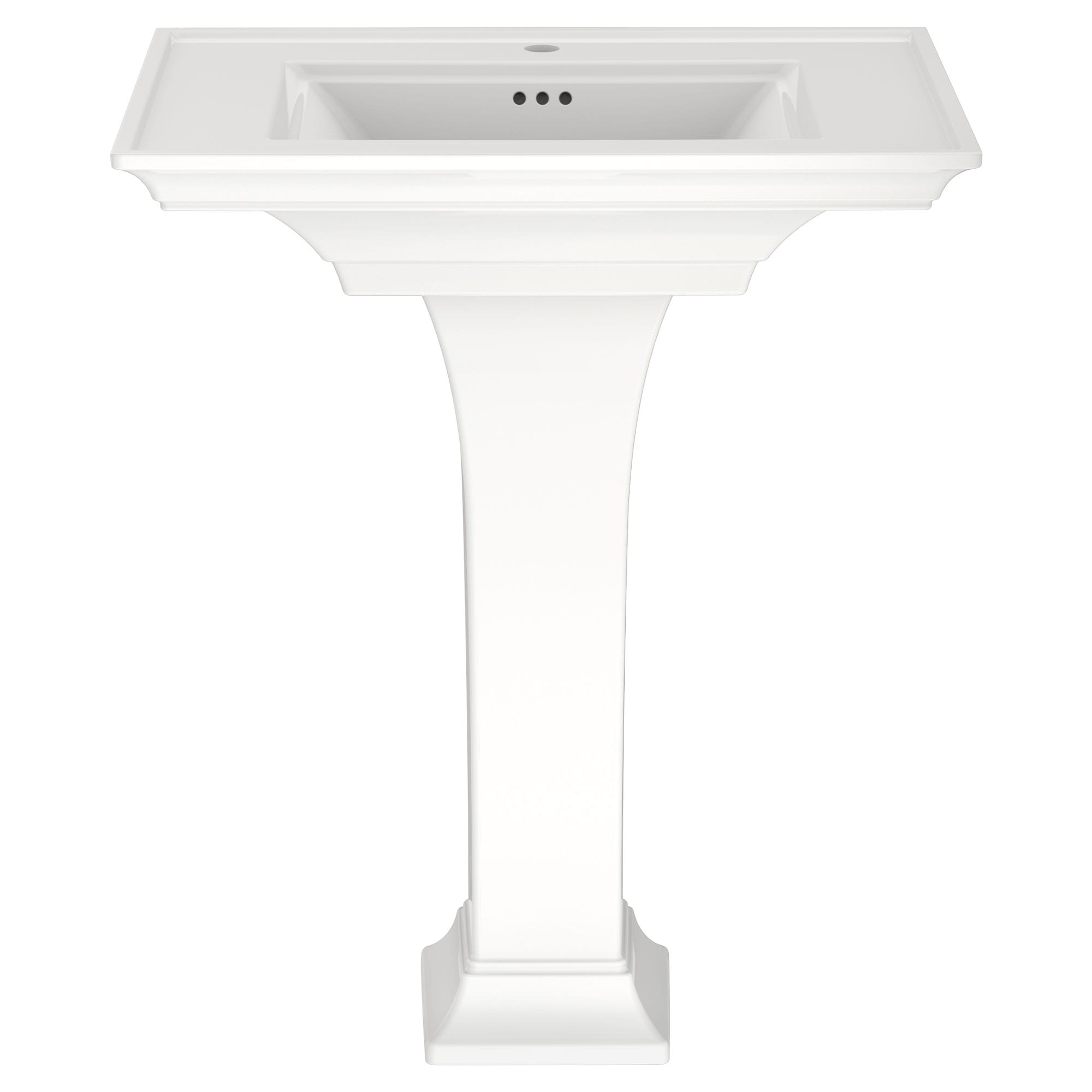 Town Square S Center Hole Only Pedestal Sink Top and Leg Combination WHITE